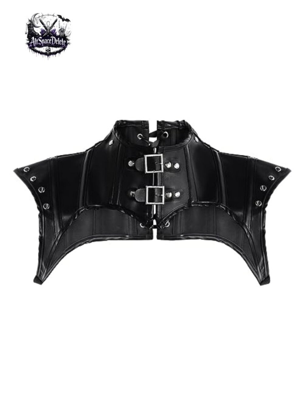 PU Leather Shoulder Armor Shrug Steampunk Gothic Costume Jacket for Halloween